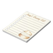 クリームパフパティシシェフスーパーマーケット食品ショッピングリスト ノートパッド (回転)