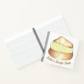 クリームパフパーソナライズされたペストリーレシピシェフキッチン ノートブック (内部)