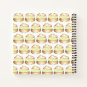 クリームパフパーソナライズされたペストリーレシピシェフキッチン ノートブック (裏面)