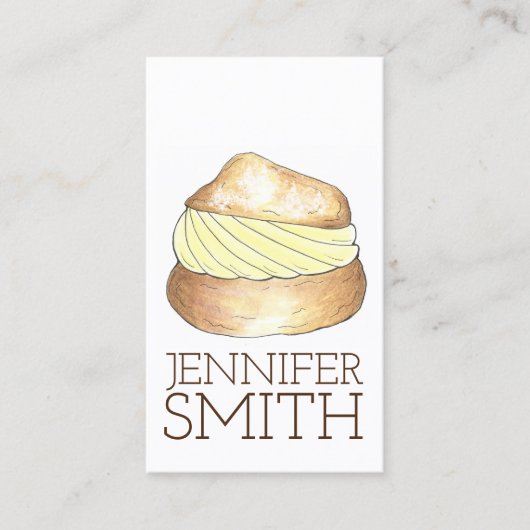 クリームパフペストリーデザートシェフベーカリー食品ブロガー 名刺 (正面)