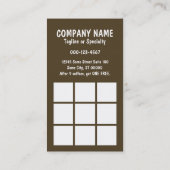 クリームパンチカード《写真》ぼけ味 ロイヤリティカード (裏面)