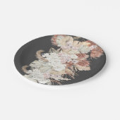 クリームパンパスチャコールグラスジャングル結婚ズ ペーパープレート (アングル)