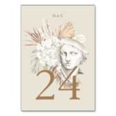 クリームパンパスドライグラストロピカルジャングルフローラ テーブルナンバー (正面)