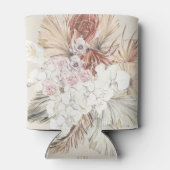 クリームパンパスドライグラスフローラジャングル結婚ズ 缶クーラー (裏面)