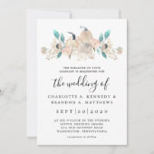 クリームパンプキンアンドユーカリ秋シック招待状 招待状 (正面)