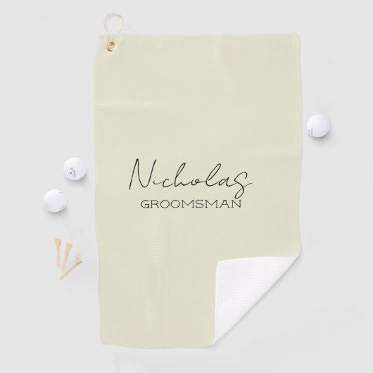 クリームパーソナライズされたグロスマン ゴルフタオル (インサイチュ)