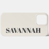 クリームパーソナライズされた名シンプル Case-Mate iPhoneケース (裏面 (横))