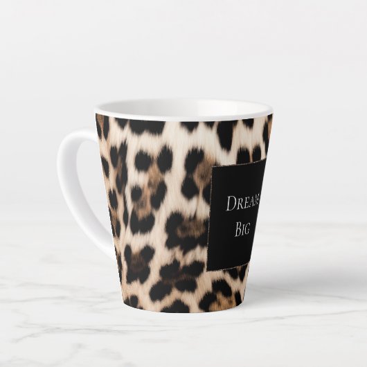 クリームヒョウ動物誕生日 カフェラテマグ (左アングル)