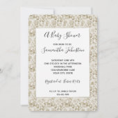 クリームヒョウ印刷 招待状 (正面)