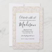 クリームヒョウ印刷 招待状 (正面)