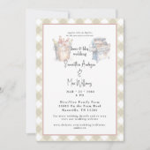 クリームビール&バーベキュー結婚式招待状 招待状 (正面)