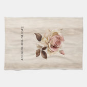 クリームピフェイクッ素朴クローズウッド キッチンタオル (横)