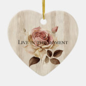 クリームピフェイクッ素朴クローズウッド セラミックオーナメント (正面)