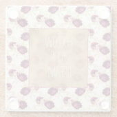 クリームピンクブルゴーニュフローラ引用文 ガラスコースター (裏面)