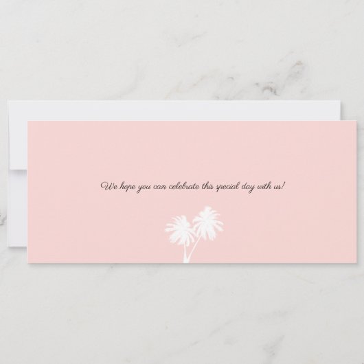 クリームピンクメキシコ日付搭乗券を保存 セーブザデート (裏面)