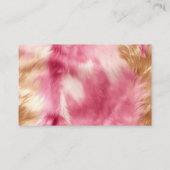 クリームピンク金ゴールドクリーム南西女性のカーボーイ牛革 名刺 (裏面)