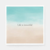 クリームピーチアクアグラデーション スタンダードランチョンナプキン (正面)