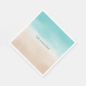 クリームピーチアクアグラデーション スタンダードランチョンナプキン (角)