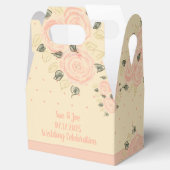 クリームピーチアンドピンク水玉模様 アート フェイバーボックス (オープン)