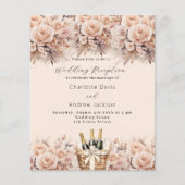 クリームピーチバスケット結婚式のレセプション (正面)