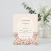 クリームピーチバラアーチ写真結婚式招待状 (スタンド正面)