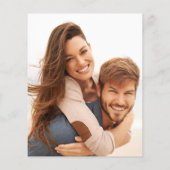 クリームピーチバラアーチ写真結婚式招待状 (裏面)