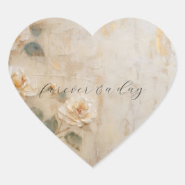 クリームピーチバラ結婚ズ ハートシール