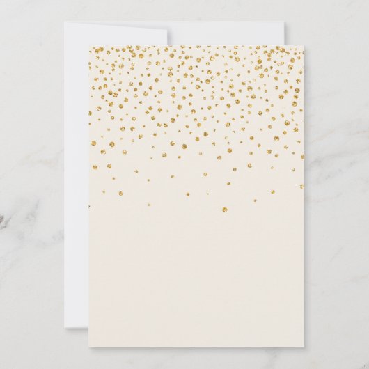 クリームピーチフローラと金ゴールドティアラキンセアニェラ 招待状 (裏面)