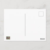 クリームフラワーまたはスパイダーフラワー – 紫色の白ピンク ポストカード (裏面)