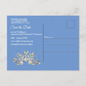 クリームフラワーレース付デニムとコスチュームジュエリー 案内ポストカード (裏面)