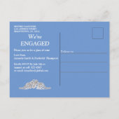 クリームフラワーレース付デニム及び衣装ジュエリー インビテーションポストカード (裏面)