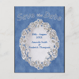 クリームフラワーレース付デニム 案内ポストカード