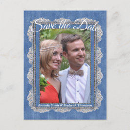 クリームフラワーレース付デニム 案内ポストカード