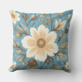 クリームフラワー アウトドアクッション (正面)
