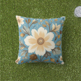クリームフラワー アウトドアクッション