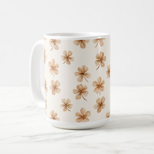 クリームフラワー コーヒーマグカップ (正面左)