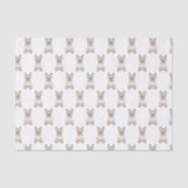 クリームフレンチアニメ犬のパターン 薄葉紙 (正面)