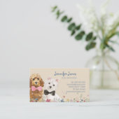 クリームフローラウォーターカラードッグブリーズドッグトリマー 名刺 (スタンド正面)