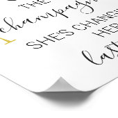 クリームフローラグラスブライダルシャワー標識 ポスター (角)