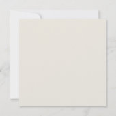 クリームフローラスクエアミニマルエレガントブライダルシャワー 招待状 (裏面)