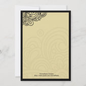 クリームフローラスワール結婚式招待状 招待状 (裏面)