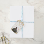 クリームフローラダークスキンガールハッピーバースデー ギフトタグ (より糸付き)