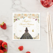 クリームフローラダークスキンプリンセスSweet sixteen スタンダードカクテルナプキン (インサイチュ)