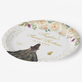 クリームフローラダークスキンプリンセスSweet sixteen ペーパープレート (アングル)