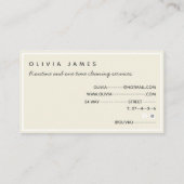 クリームフローラハスフラワーグリーンクリーニングサービス 名刺 (裏面)