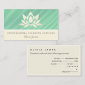 クリームフローラハスフラワーグリーンクリーニングサービス 名刺 (正面/裏面)