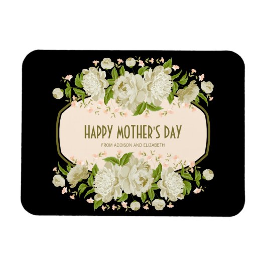 クリームフローラハッピーマザーズデイマグネット マグネット (横)