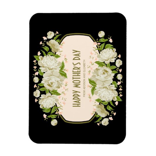 クリームフローラハッピーマザーズデイマグネット マグネット (縦)