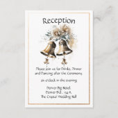 クリームフローラパステル結婚とズベル結婚ズ エンクロージャーカード (正面)