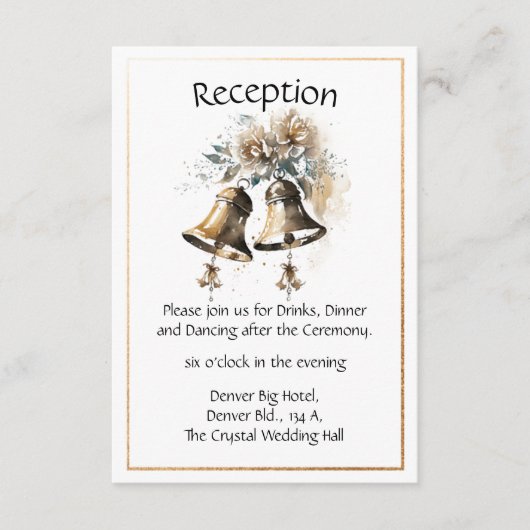 クリームフローラパステル結婚とズベル結婚ズ エンクロージャーカード (正面)